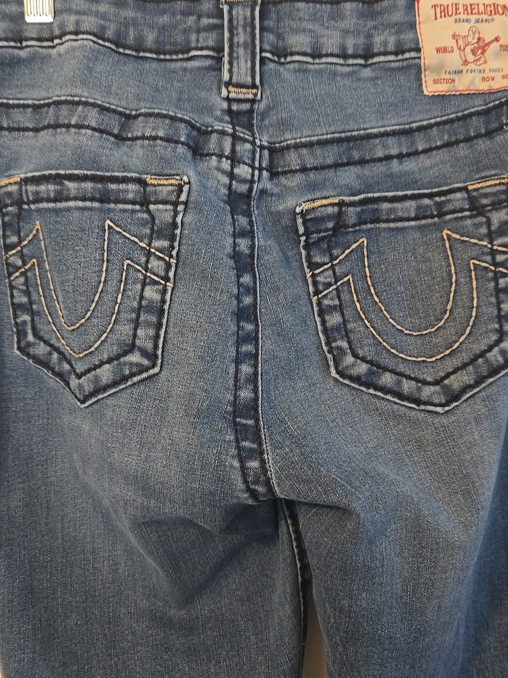 True Religion Jennie Curvy Skinny Jeans in Blue Wash - Picture 4 of 6